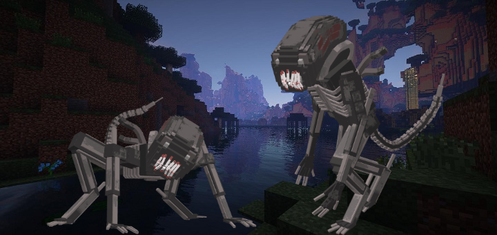 New Mob Xenomorph Alien Minecraft Pe Mods Addons