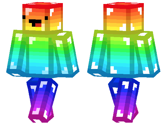 Rainbow Noob Minecraft Pe Skins