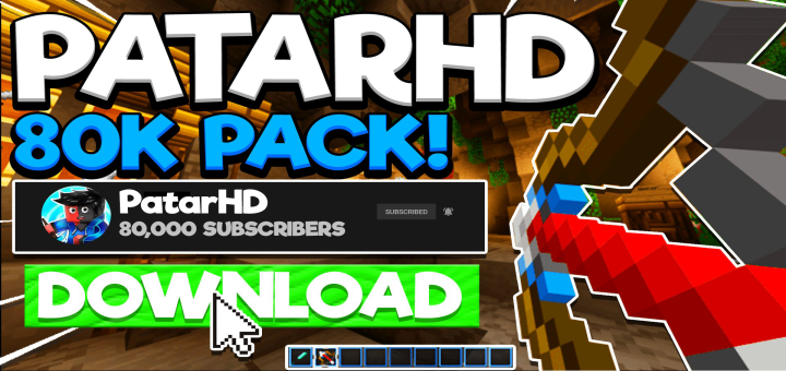 Patarhd 80k Subs Pvp Texture Pack Minecraft Pe Texture Packs
