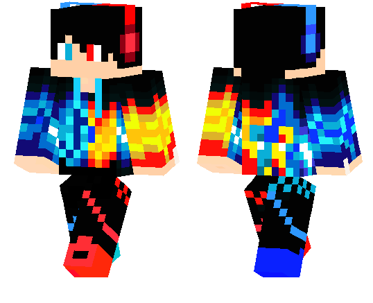 Red And Blue Boy Minecraft Pe Skins