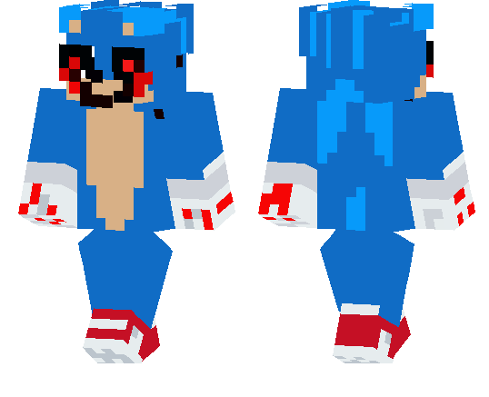 Sonic Exe Skin - Minecraft PNG Image