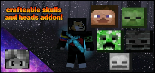 Crafteable Skulls and Heads Addon