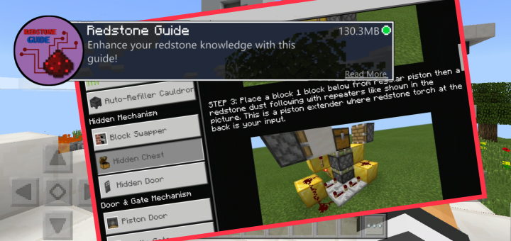Redstone Guide Addon Minecraft Pe Mods Addons
