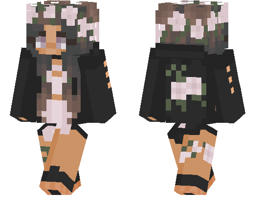 Girl with Flower Crown | Minecraft PE Skins