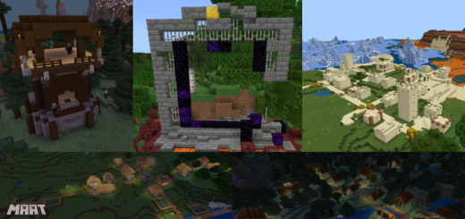 4 Villages, 3 Biomes, Mine, Ruined Portal (Seed)