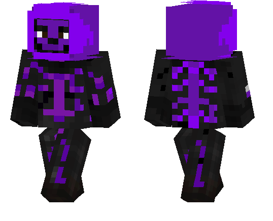 Purple Skull Trooper Minecraft Pe Skins