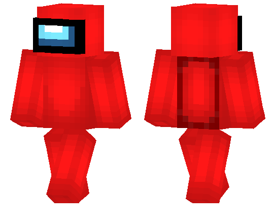 Red Among Us Minecraft Skin