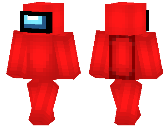 Red SUS Among Us | Minecraft PE Skins