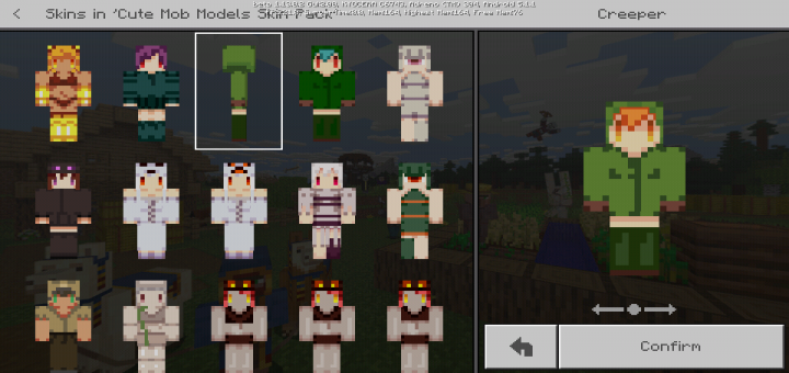 mob skin pack for minecraft pe