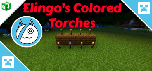 Elingo’s Colored Torches Add-on – 16 Colors (1.16.100+)