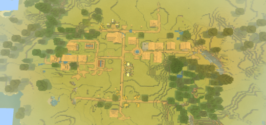 3 Villages, Mutated Savanna Biome, Ravines, Desert Temple (Seed)
