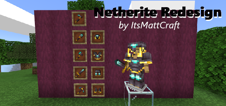 Netherite Redesign (Texture) | Minecraft PE Texture Packs