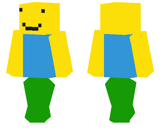 Outlined Roblox Noob Minecraft Skin