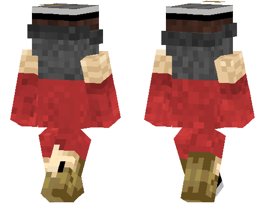 The man with upside down face Minecraft Skin