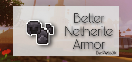 Better Netherite Armor, Inspired From SAD-Ist's Animatics