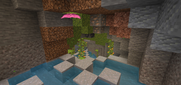 Minecraft Caves And Cliffs Addon Lush Caves Update Minecraft Pe Mods Addons
