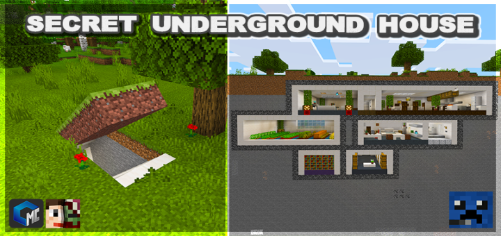 Secret Underground House (Map/Building) | Minecraft PE Maps
